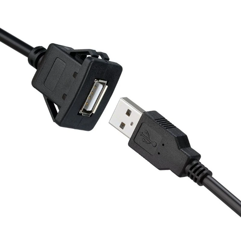 Car Dash board Flush Mount USB Male to Female Socket Extension Panel Cable 1M | Электроника