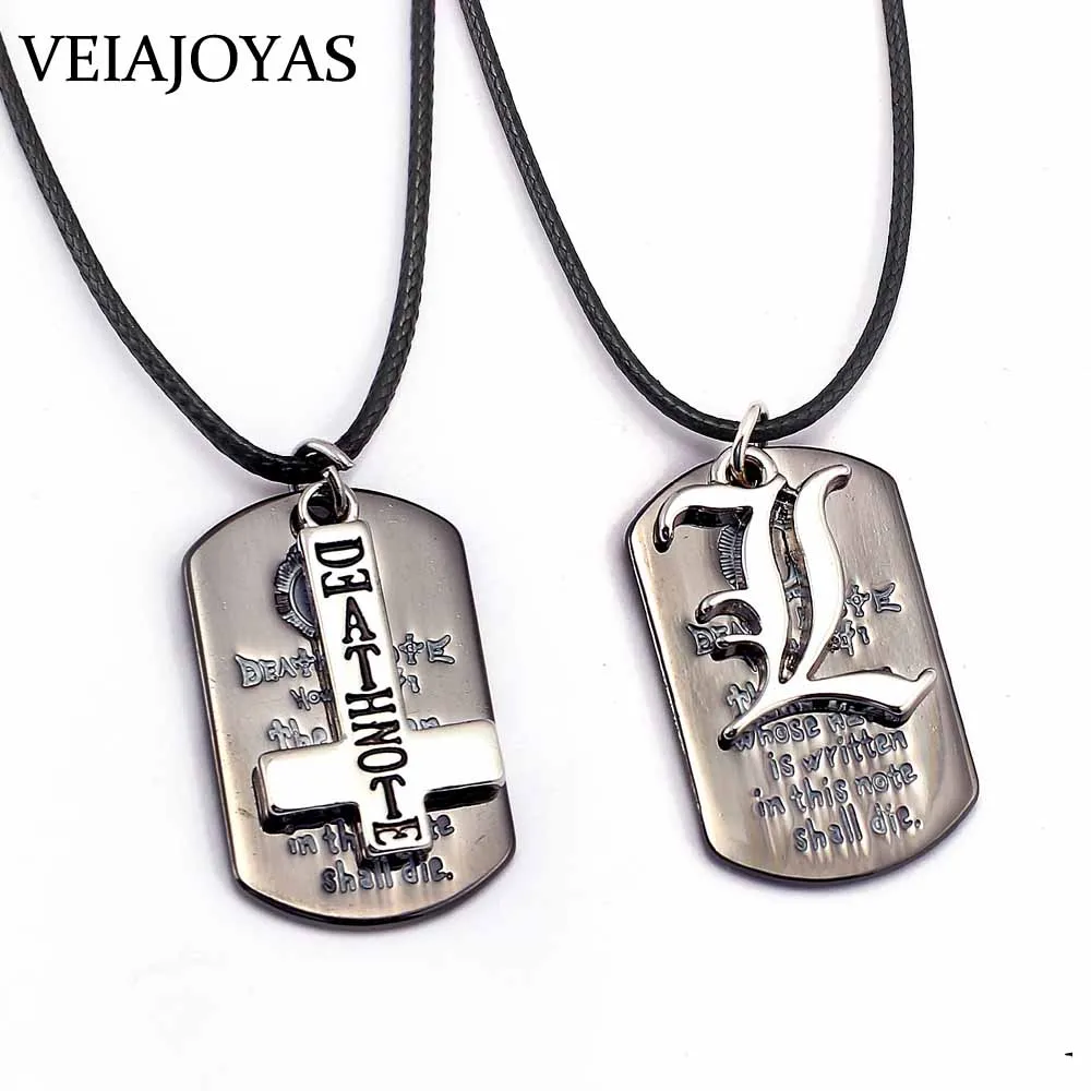 Классическое ожерелье из аниме Death Note веревочная цепочка чокер модная черная