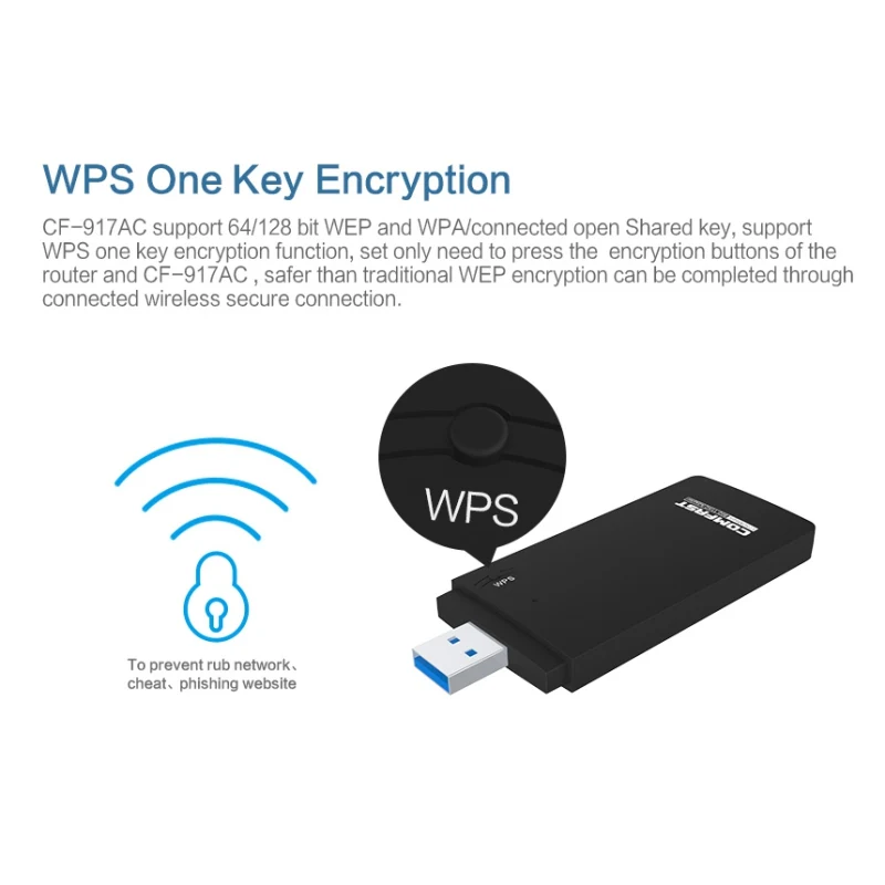 Адаптер Wi Fi AC1750 двухдиапазонный беспроводной адаптер USB 3 0 для Windows 7 8 10 XP Vista и Mac