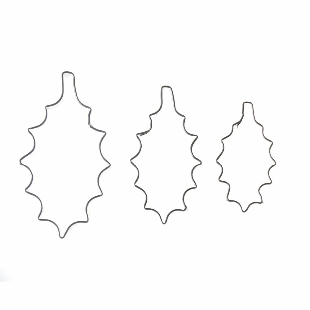 3 шт./лот форма для торта Холли листья нержавеющая сталь формочки печенья