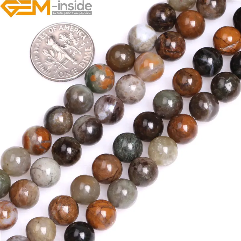 

6mm 8mm Round Natural Brown Ocean Jasper Beads Loose Beads For Jewelry Making Strand 15 Inch Wholesale Free Shipping