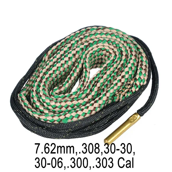 7.62mm 308 303 Cal Пистолет для чистки. 17. 22. 30. 38 284. 308. 41. 243 6 мм, 7 мм, 9 мм фузил/охотничий Диаметр Змея/винтовка комплект для чистки пистолета boresnake - Цвет: 7.62mm 308 303 Cal