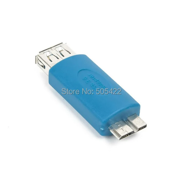 100 шт./лот Стандартный USB 3 0 тип A гнездо к Micro B разъем адаптера конвертер синий |