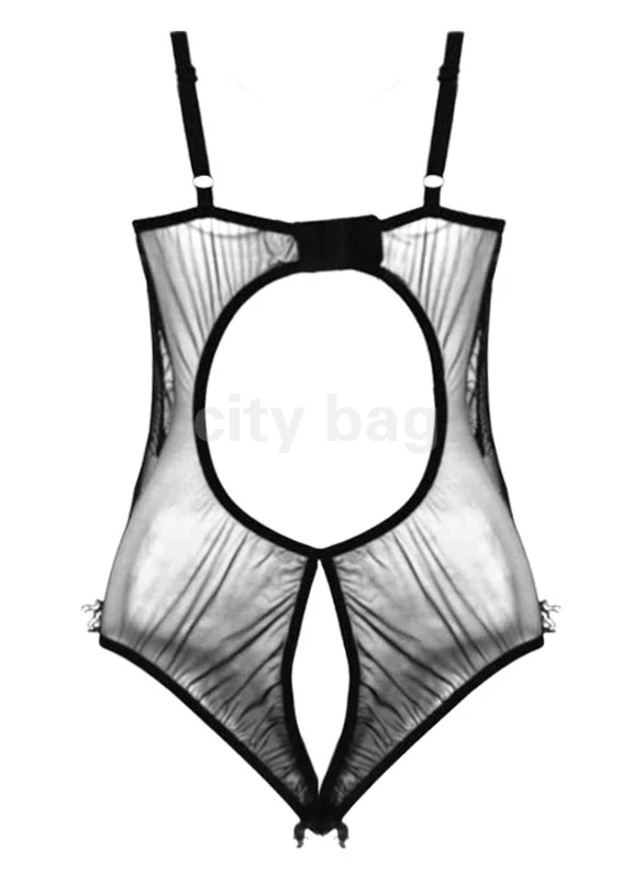 Camisones Sexy Open Bra Women Lace Lingerie Fishnet Crotchless Crotch Dress Babydoll Costumes Sleepwear | Тематическая одежда и