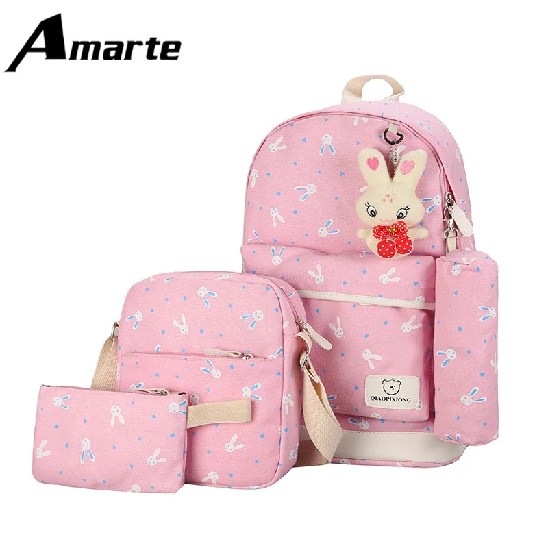 2019 Amarte Модный Новый холщовый рюкзак дикая школьная Студенческая сумка с принтом