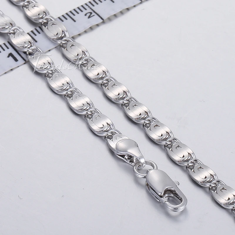 Женское и мужское ожерелье из серебра 585 пробы 4 мм|jewelry wholesale|wholesale jewelrynecklace chain |