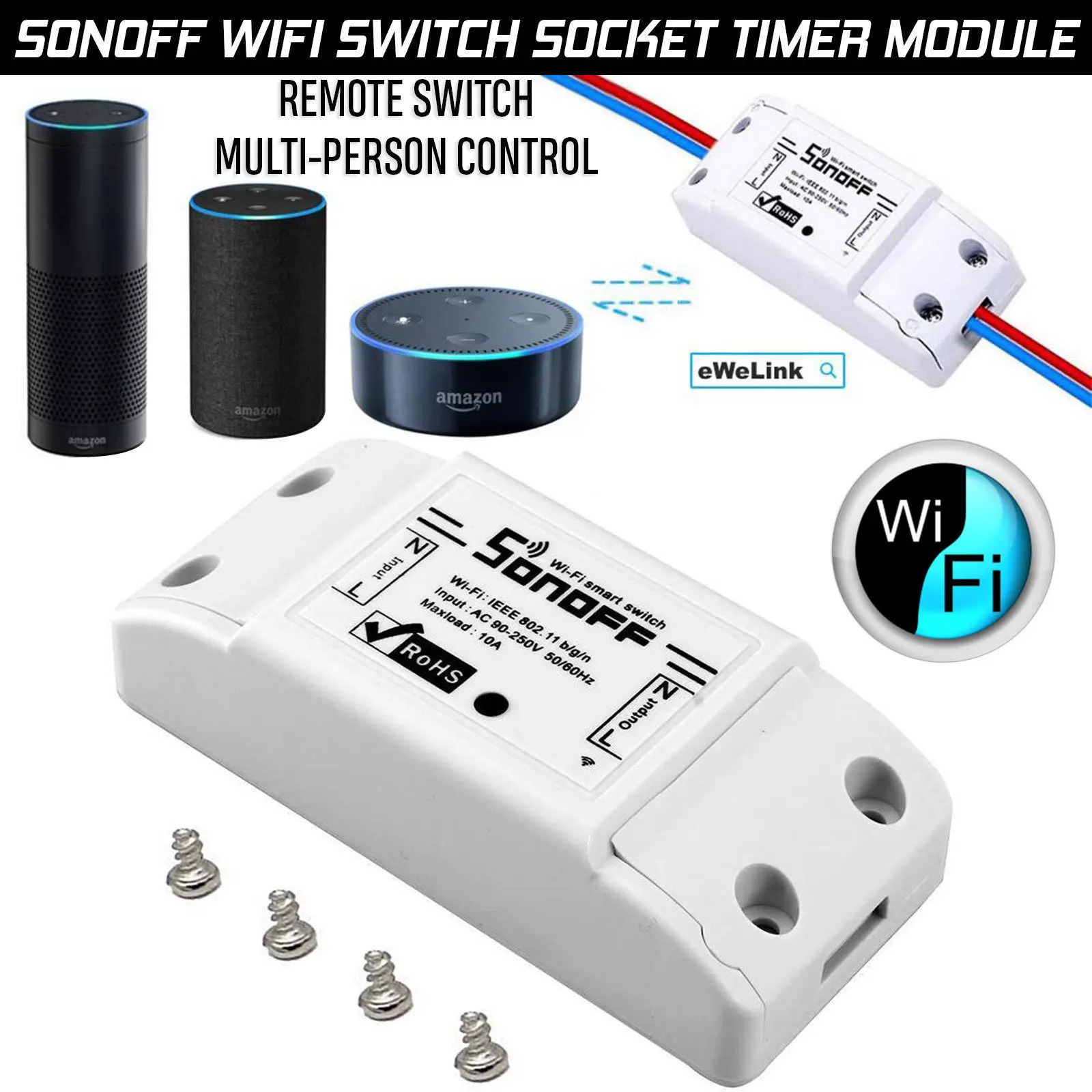 SONOFF TH10/TH16 RF Basic Pow Dual, умный Wifi переключатель умный дом WiFi беспроводной модуль автоматизации, работа с Alexa Google