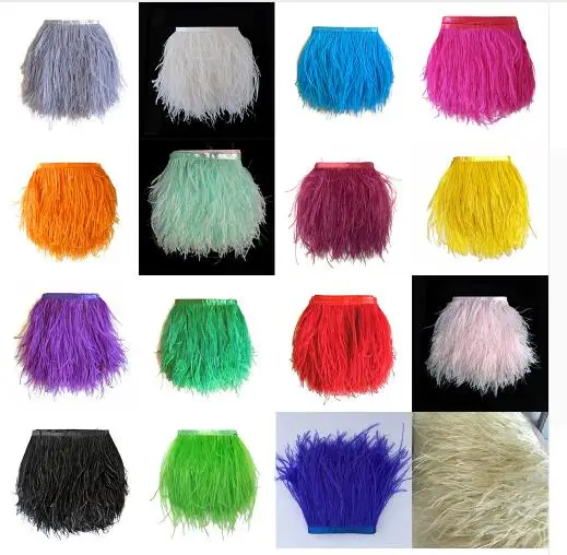 1 метр высокого качества настоящие обрезки страусовых перьев для