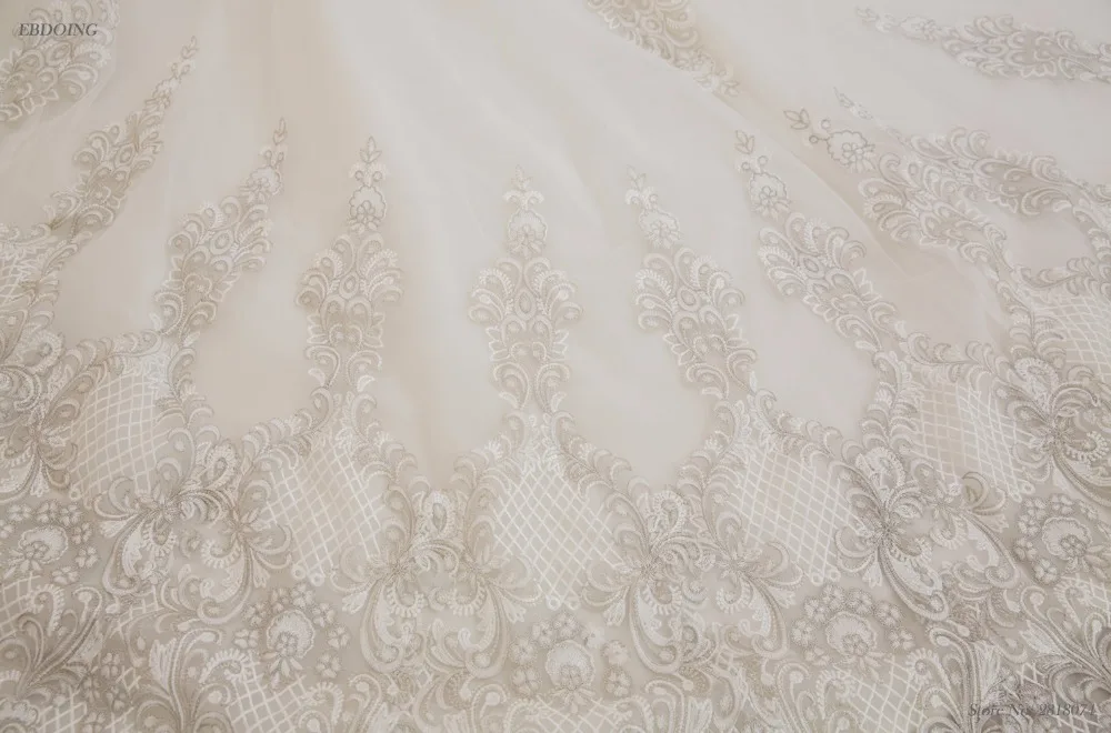 Vestidos De Novia Ball Gown Wedding Dress Lace Scoop Neckline Full Sleeves Custom Made Plus Size Bride Gown 2021 images - 6