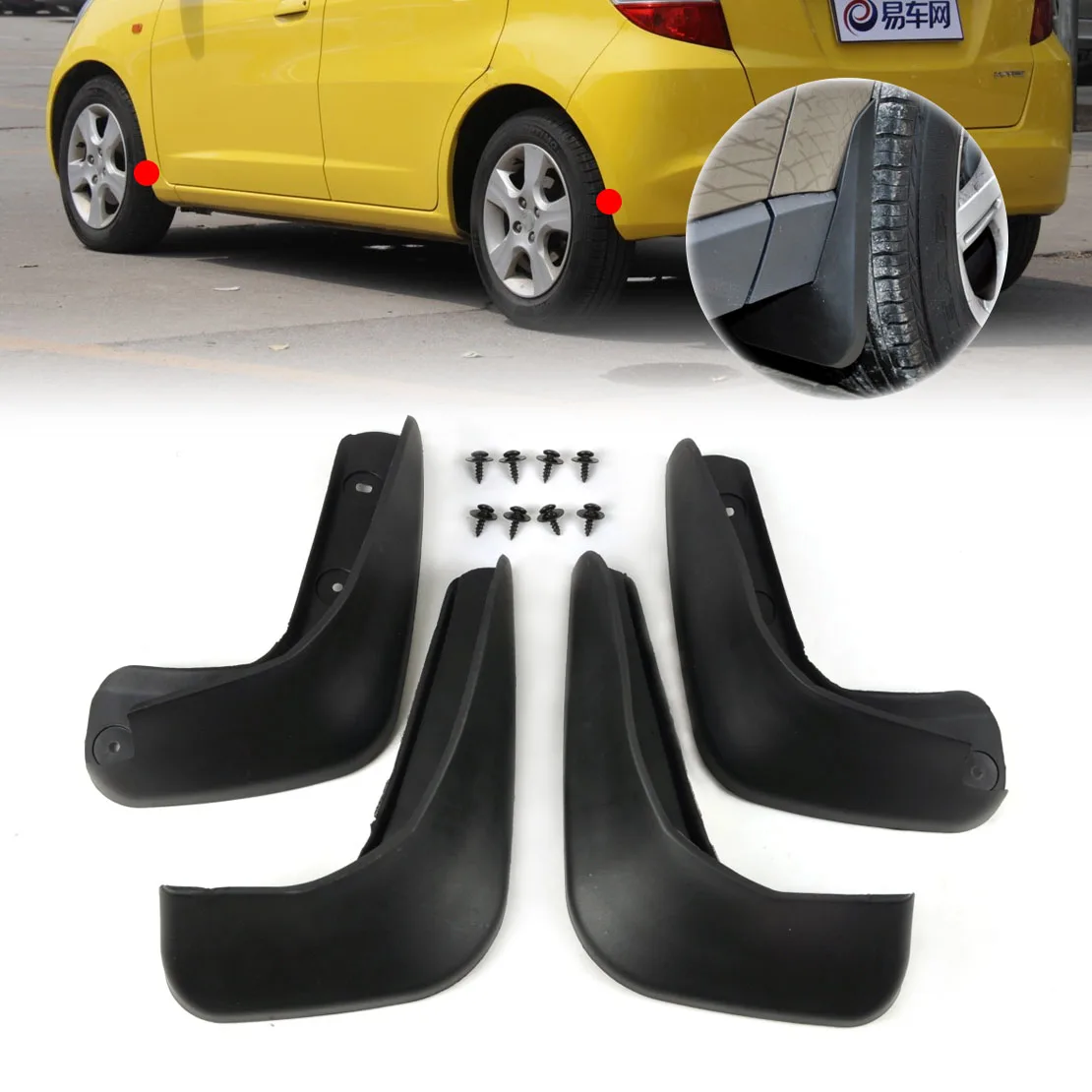 Брызговики для Honda fit Jazz 2008 2009 2010 2011 2012|flaps splash guards|mud flaps guardssplash guard |