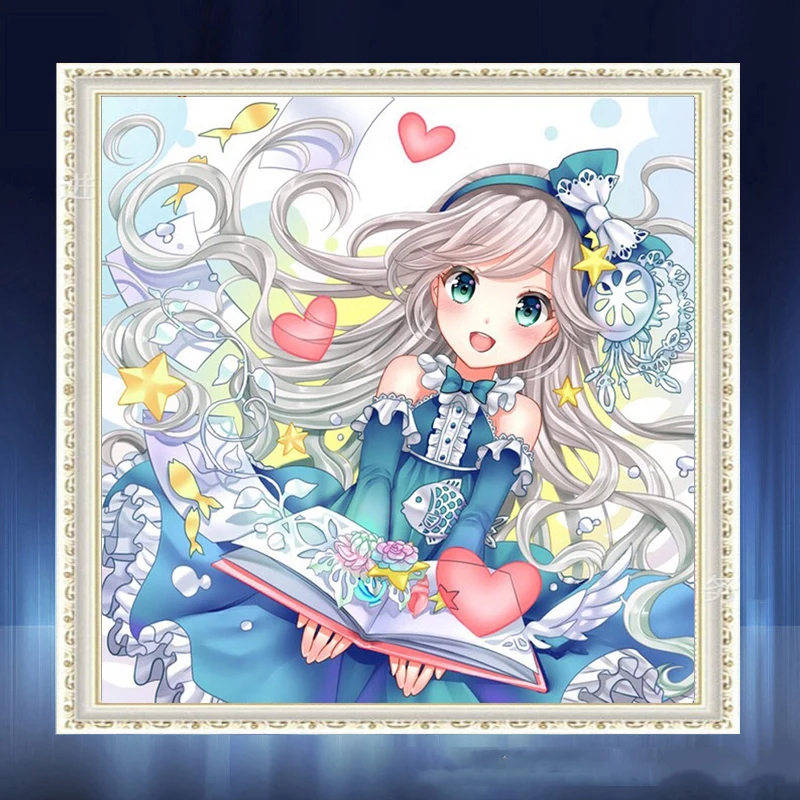 Новинка 2019 домашний декор мультяшная аниме девушка 5D сделай сам алмазная картина