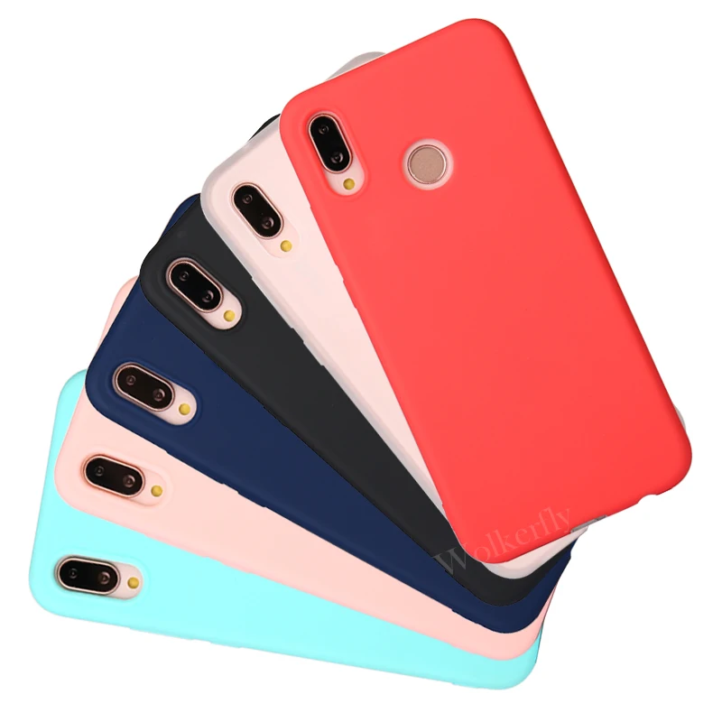 Мягкий силиконовый яркий матовый чехол для huawei P20 Lite P30 Pro Honor 8C 8X9 mate 20 10 Lite P Smart Y6 Prime Y7 Pro чехол