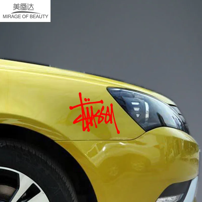 Stussy художественная ручка с логотипом автомобильная наклейка для дома на