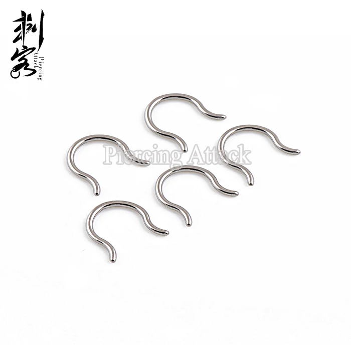 (Минимальный заказ $10) Хирургические стальные без никеля кольца для носа