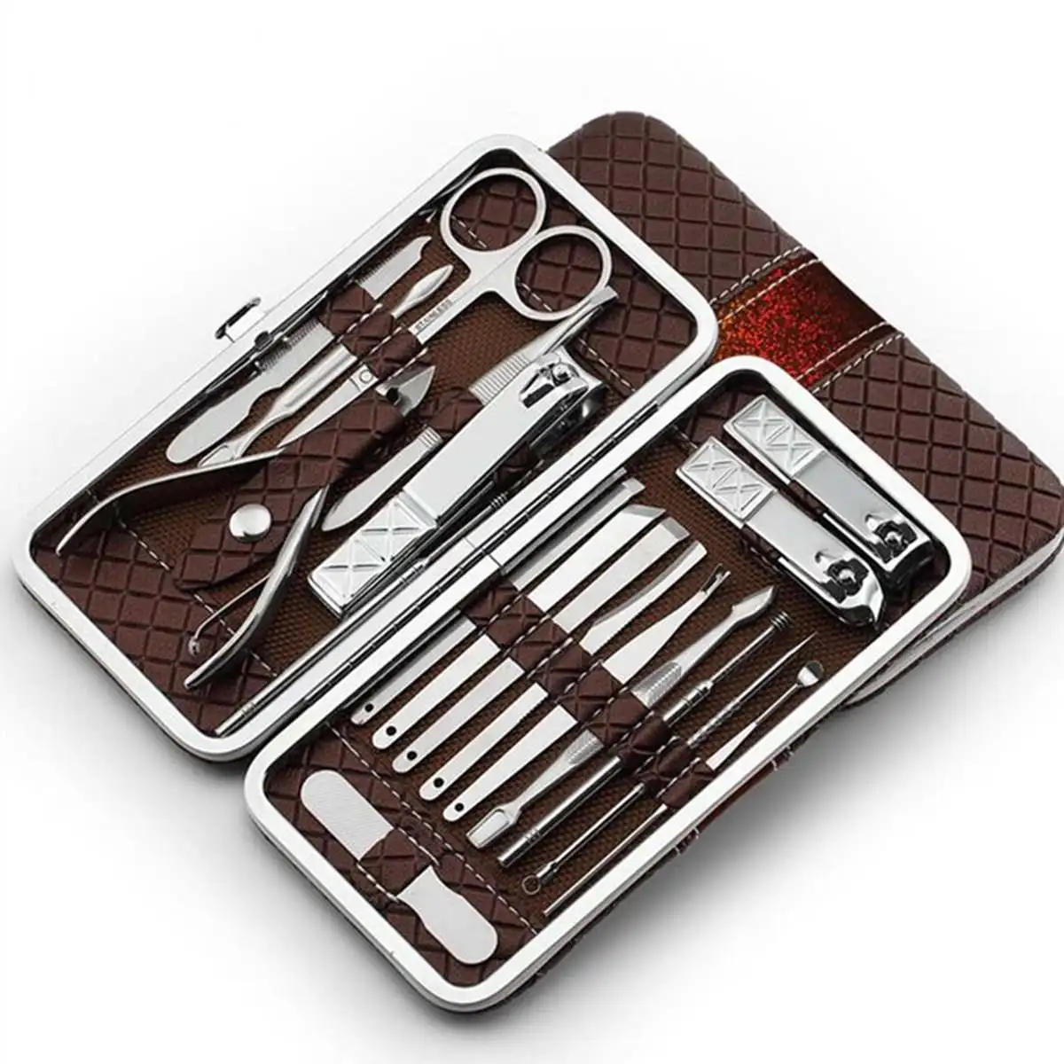 18 шт./компл. нержавеющая сталь маникюрные инструменты для ногтей комплект