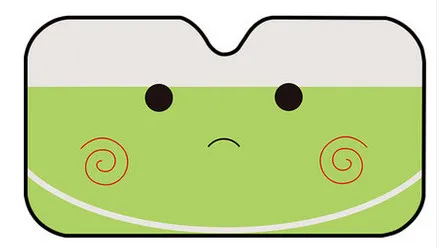 Коричневый 125x72cm Car Cartoon Heated Windshield Sunshade Car Window Windscreen Cover Sun Shade Auto Visor Car-covers Solar Protection - Цвет: Коричневый