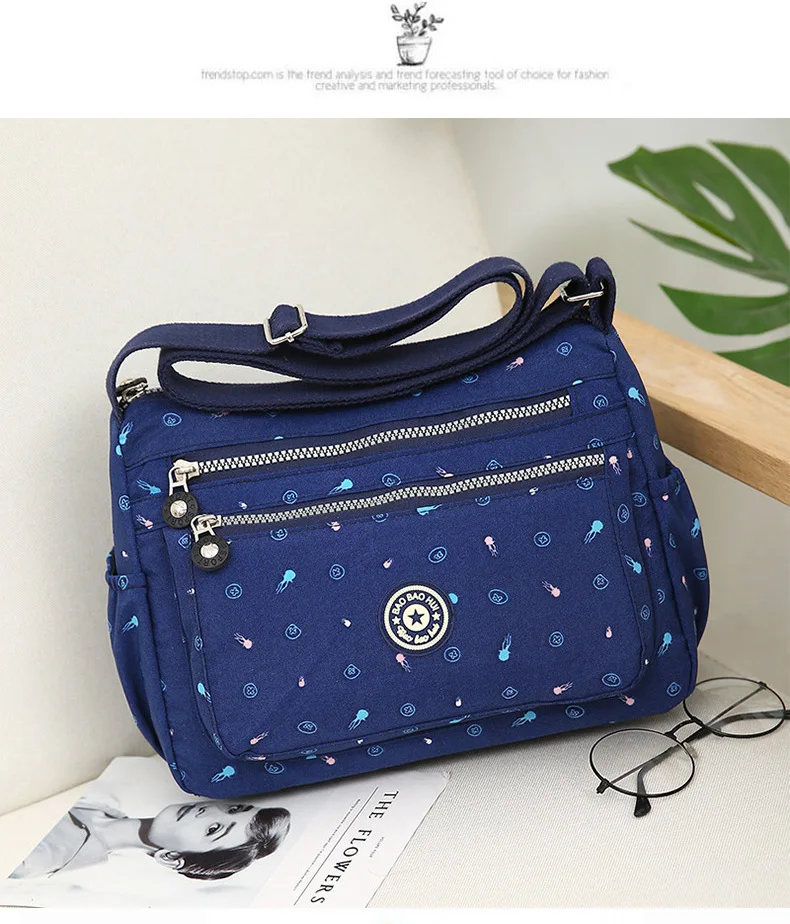 Multi-functional Women's Shoulder Bag Casual Crossbody Bag Nylon Waterproof Women Bolsa Messenger Bag Female Travel coin purse