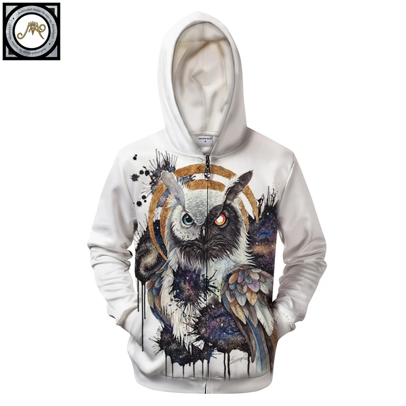 Yin yang Сова от Sunima Art толстовки на молнии мужские спортивный костюм худи в стиле
