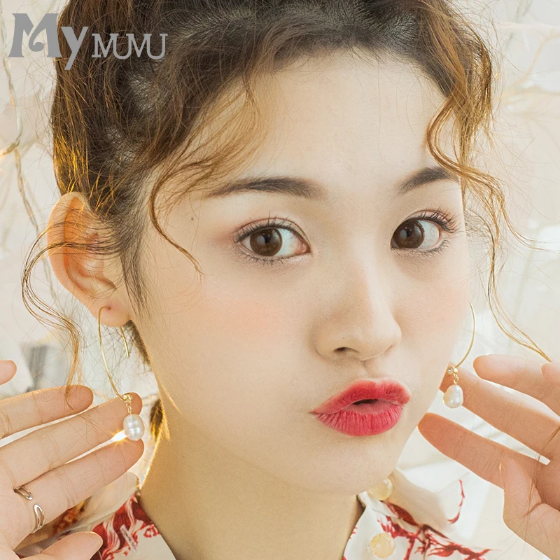 2020 модные трендовые большие серьги с искусственным жемчугом круглые