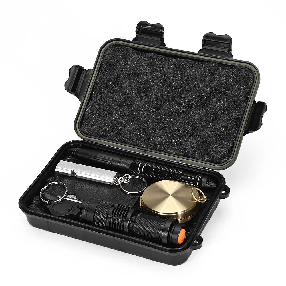 7 в 1 Multi Functional Emergency Survival Kit Открытый SOS оборудование инструмент для путешествий