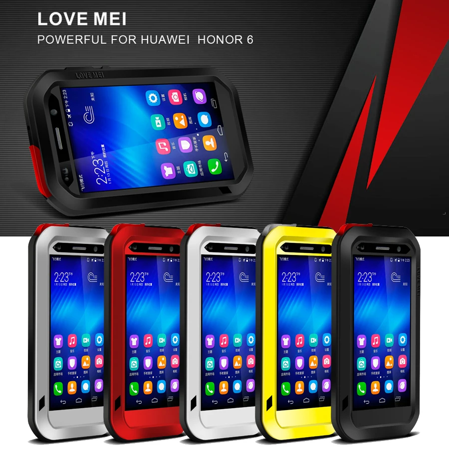 LOVE MEI для HUAWEI mate 8 9 Pro10 Pro P7 P9 P10 plus мощный ударопрочный грязеотталкивающий водостойкий металлический чехол для телефона из стекла