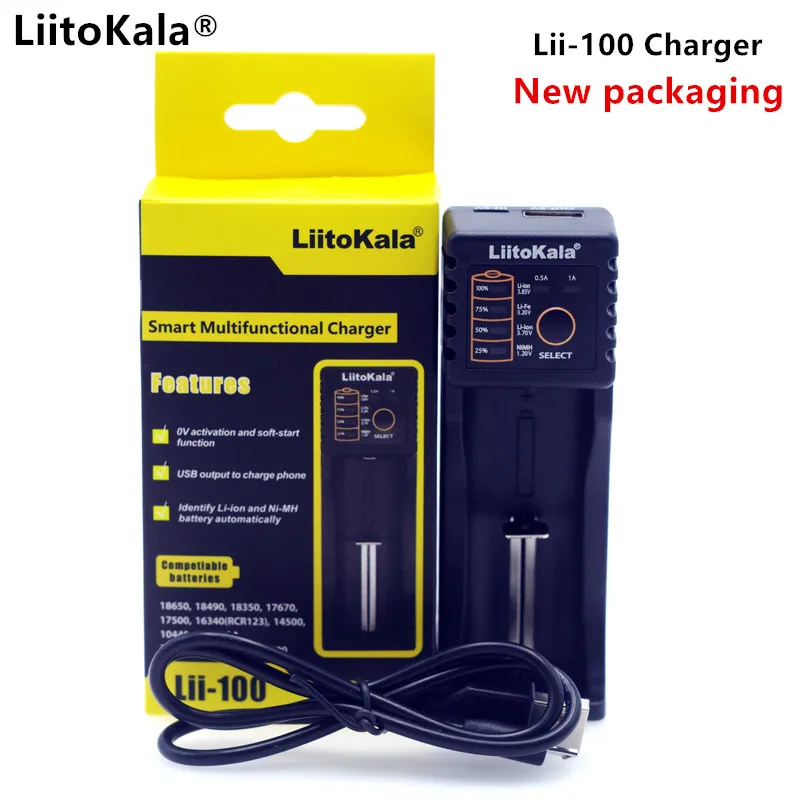 Зарядное устройство Liitokala с литий ионным аккумулятором 1 2 в 3 7 AA/AAA 26650 18650/16340 может
