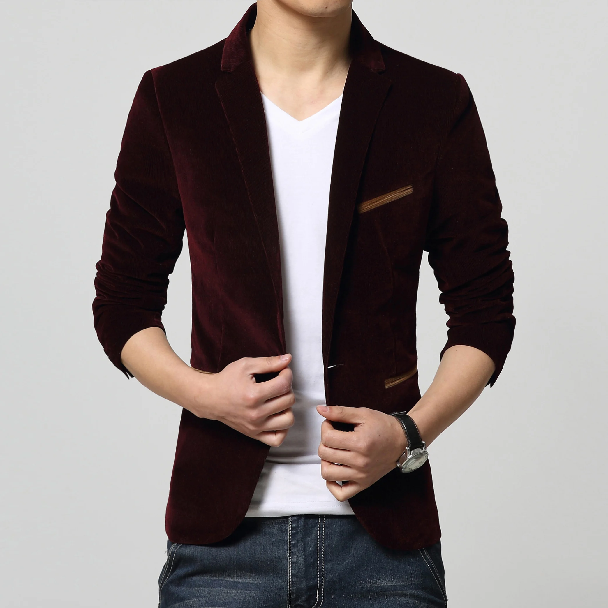 Вельветовый костюм Han edition для молодежи и мужчин весенняя одежда отдыха тонкие