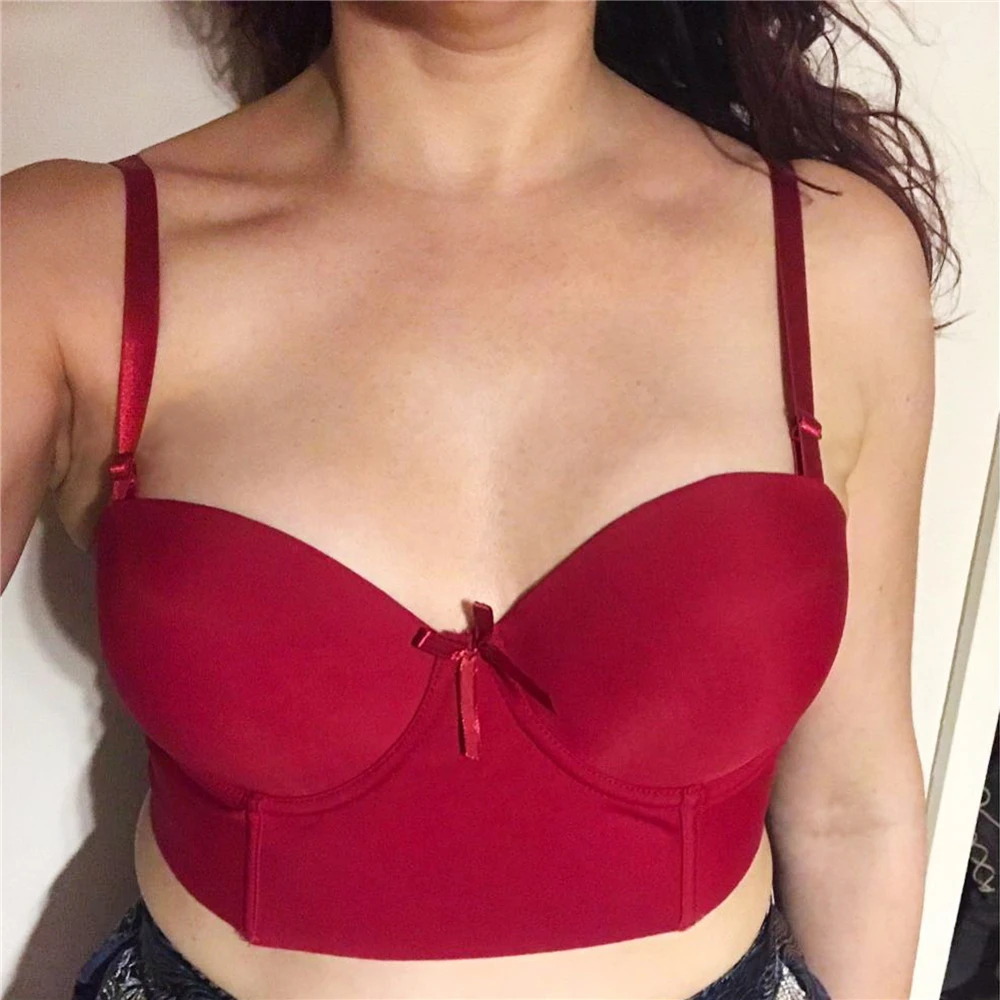 Женский сексуальный бюстгальтер пуш ап бесшовный 1/2 чашечки с регулируемыми