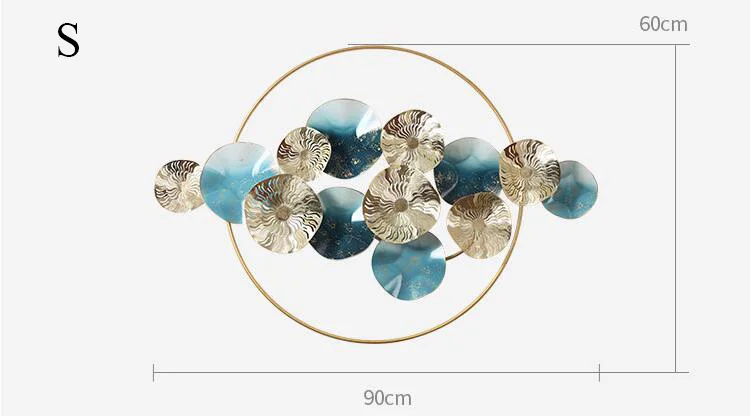 New Chinese 3D Stereo Wrought Iron Wall Hanging Round Shape Wall Decoration Crafts Home Livingroom Sofa Background Ormaments Art