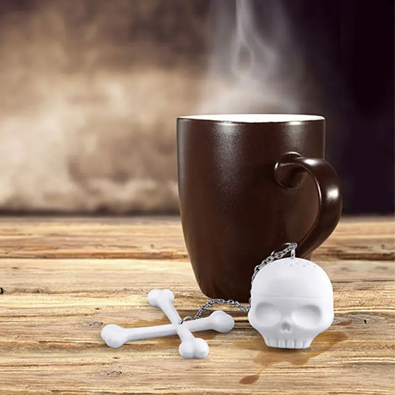 Cute Skull Crossbones Silicone Tea Infuser Strainers Filter by MOFUNYO: Perfect for Brewing Your Favorite Tea image 6