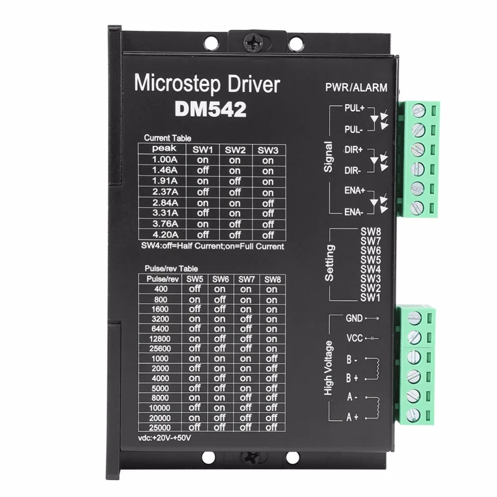 M542H DC 12 32V 3A 128 микрошаговый двигатель драйвер для 2 фазного 4 гибрида 42 57