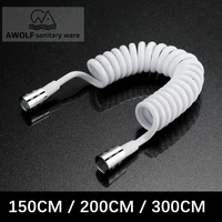 flexible tube abs spring telephone line shower hose outdoor bathroom plumbing for toilet sprayer and shower head pipe af6135