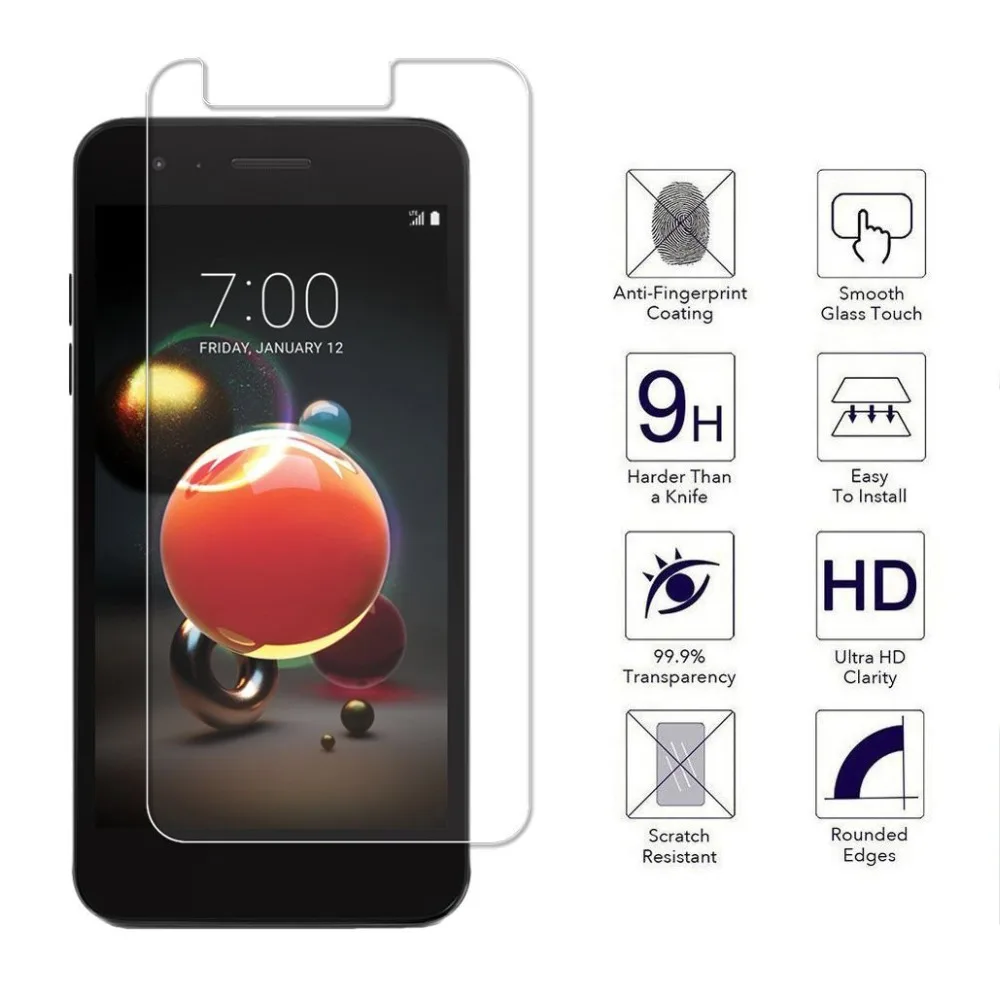 Защитная пленка для экрана LG Aristo 2 X210/Tribute Dynasty/Rebel 3 LTE закаленное стекло против