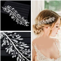 pant crystal bride hair accessories rhinestone bridal headpiece silver color hairbands wedding pearl headbands