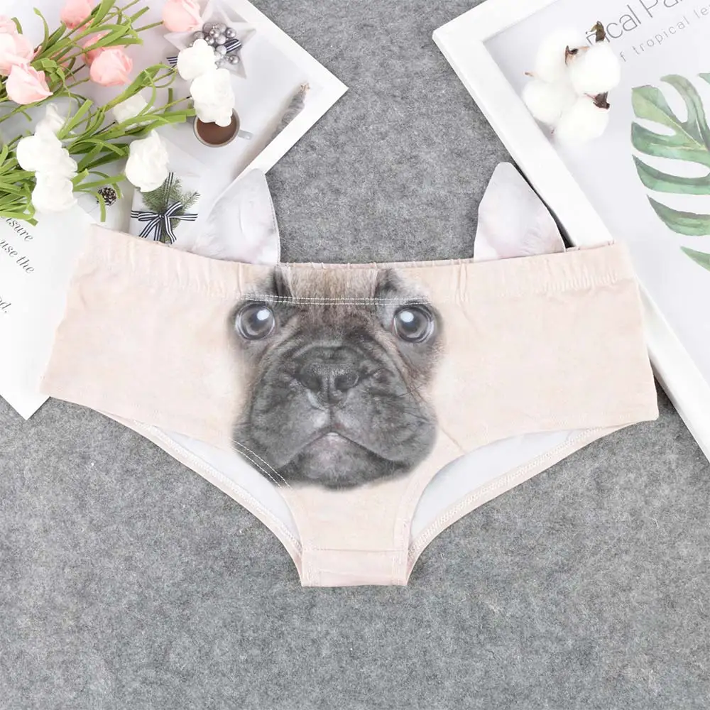 Хит продаж женские трусики с животными 3D принтом мягкое нижнее белье низкой
