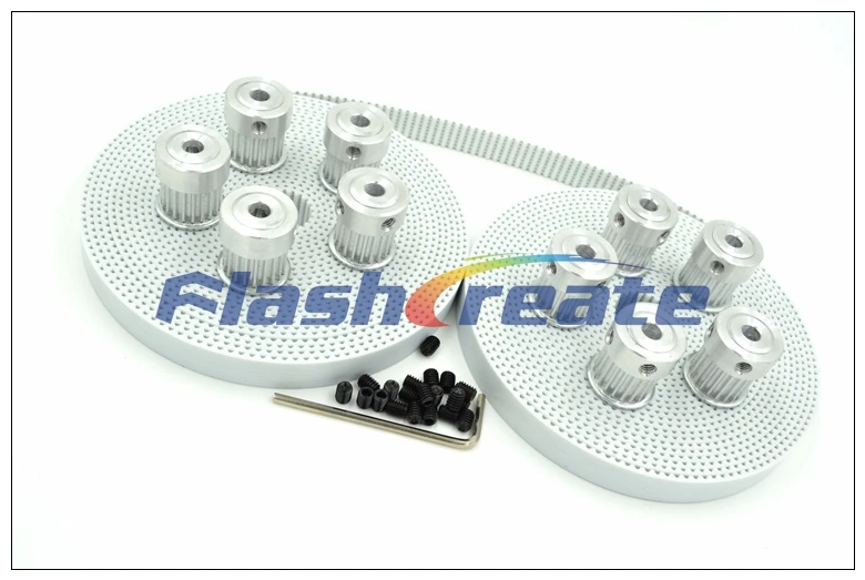 10pcs 20 teeth T2.5 Pulley Bore 5/6/6.35/8mm + 10M PU timing Belt W=10mm 20T 20Teeth for 3D Printer CNC | Обустройство дома