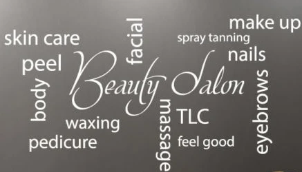 Виниловая наклейка на стену для салонов красоты Парикмахерская стеновая