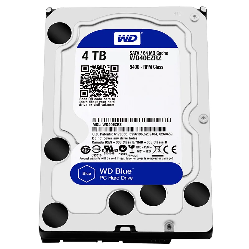 Оригинальный Западный Цифровой синий настольный компьютер HDD 4 ТБ 5400 RPM 3 5 ''SATA