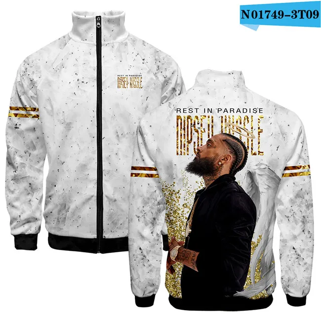 K nipsey hussle толстовка на молнии повседневные толстовки Новая модная крутая уличная осенняя и зимняя одежда толстовка - Цвет: K