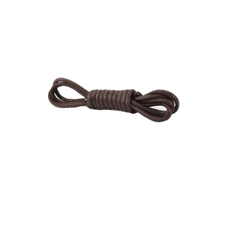 Dark Brown BSAID/1 пара хлопковых шнурков 120 см высокого качества, Водонепроницаемые кожаные шнурки для обуви, вощеный круглый тонкий трос шнурков для обуви для мужчин и женщин - Цвет: Dark Brown
