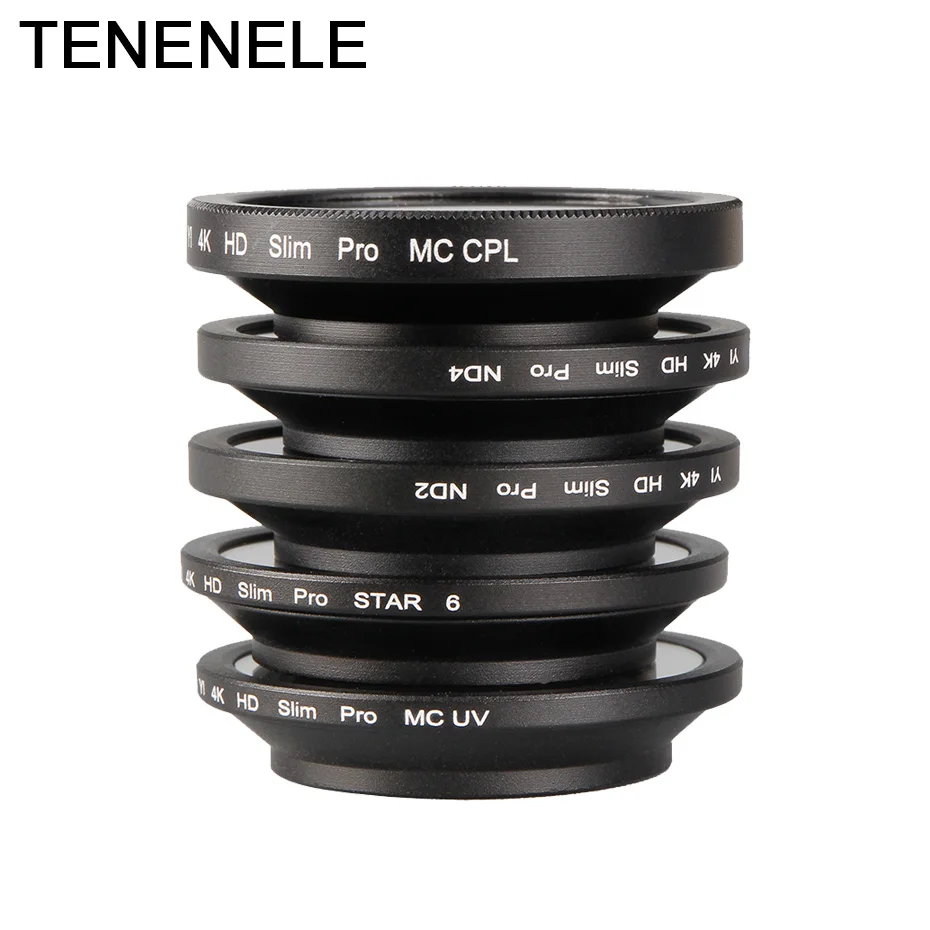 Фильтр для спортивной камеры TENENELE ND 2 4 УФ-фильтры Xiaomi Yi 4K Plus/Yi Lite поляризационный
