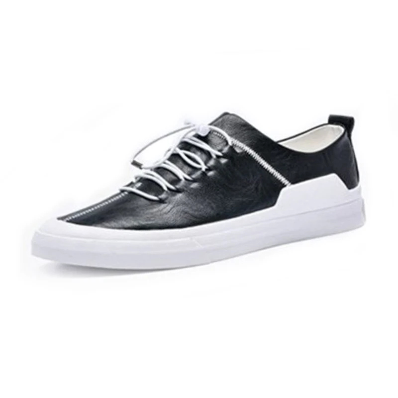 TAOFFEN/в сдержанном стиле Мужская повседневная кожаная обувь круглый носок