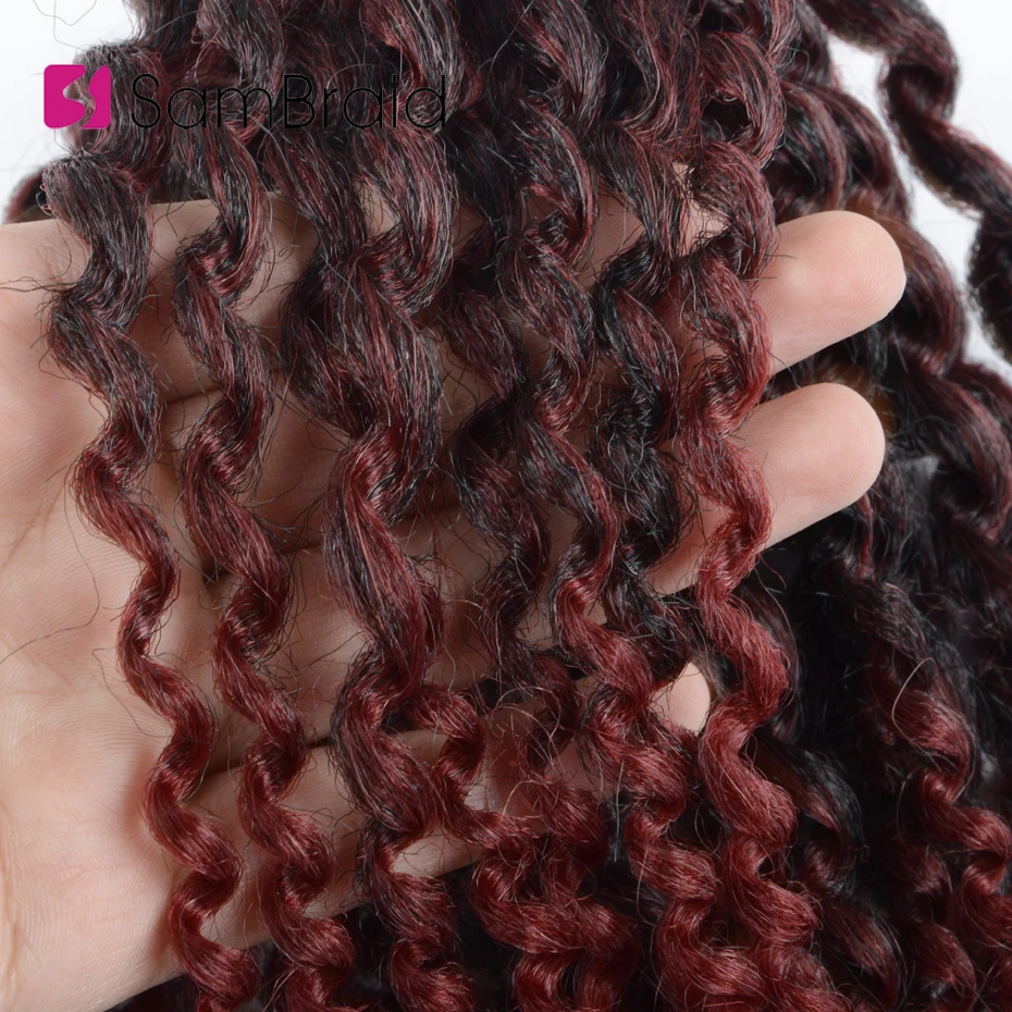 SAMBRAID искусственные кучерявые волосы вязанные косички 8 дюймов кудряшки Омбре