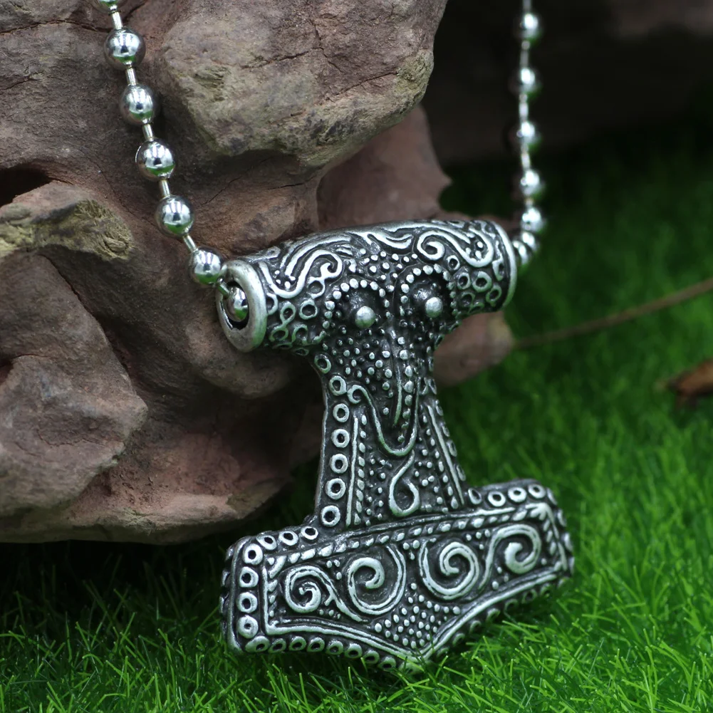Викинг норвежский Odin вороны Thors Mjolnir Hammer мужское ожерелье с подвеской для