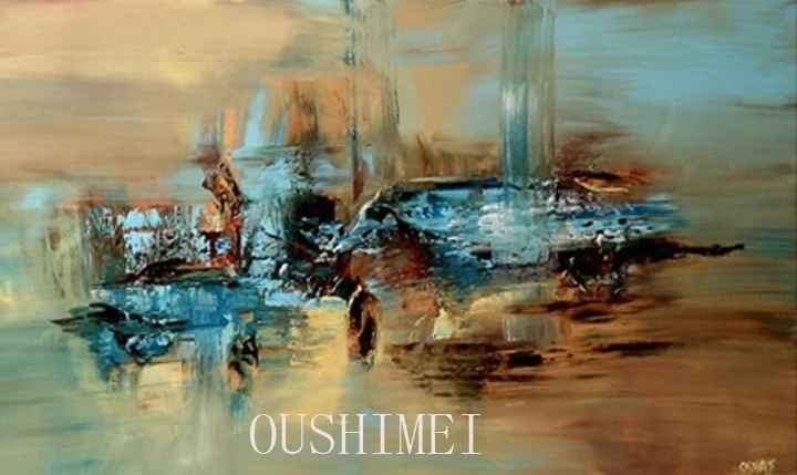 100% ручной работы абстрактная живопись маслом Большой Настенная на холсте