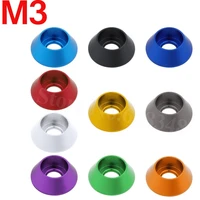 8pcs aluminum m3 screw washer gasket cup head bolts hardware od5mm 10mm for rc drone cars