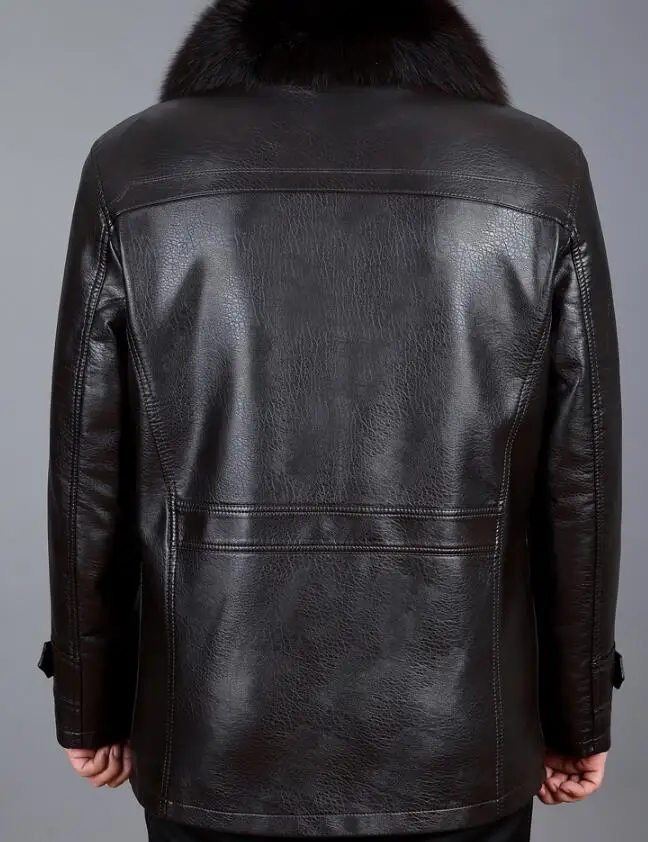 M-3XL/Лидер продаж/зимняя мужская модная новинка с отворотом меховым воротником