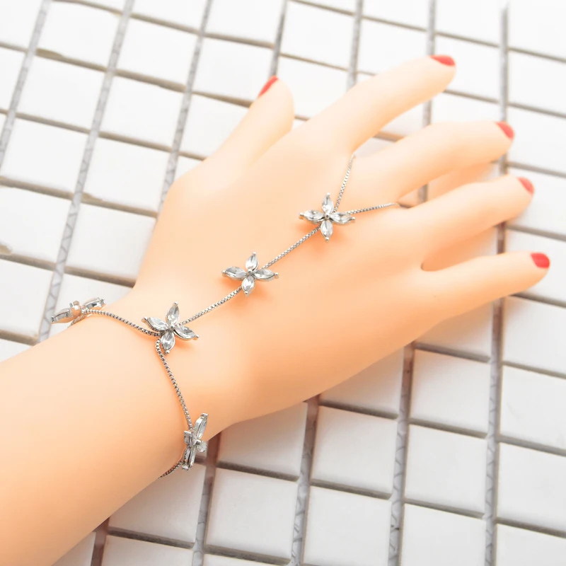 Женский винтажный браслет с кристаллами серебряного цвета|bracelets for|chain braceletbracelets