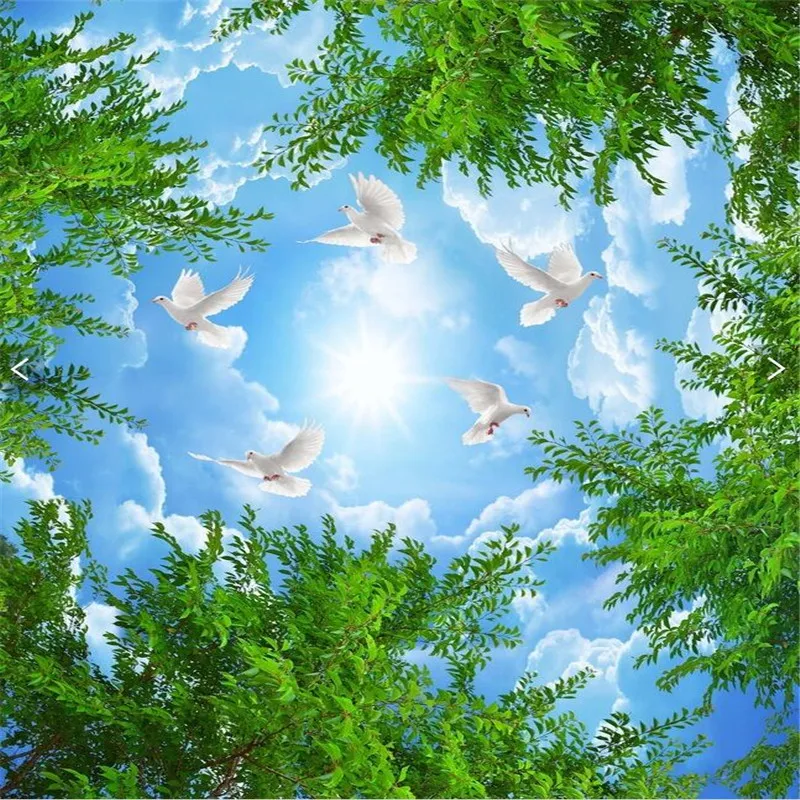 Обои на заказ современные обои с облаками зеленые для спальни гостиной отеля