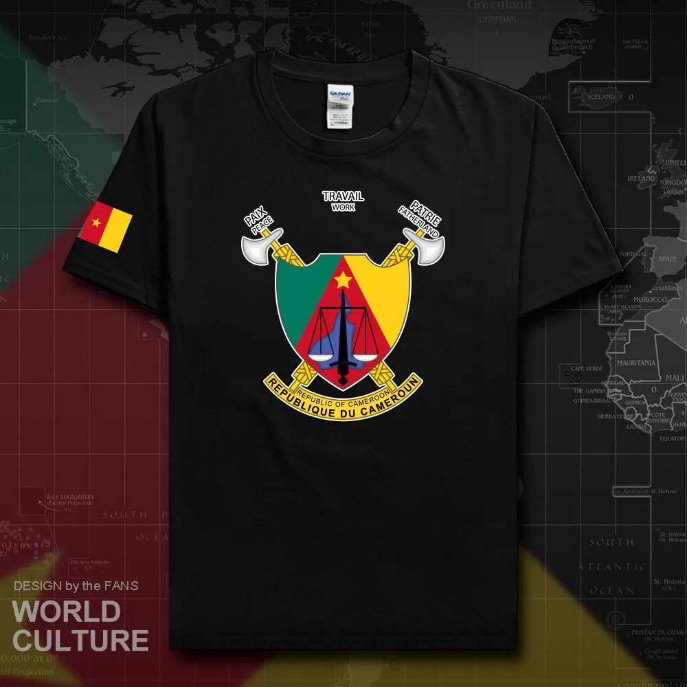 Камерун Мужская футболка Мода 2018 Джерси Нация Команда 100% хлопок одежда кантри